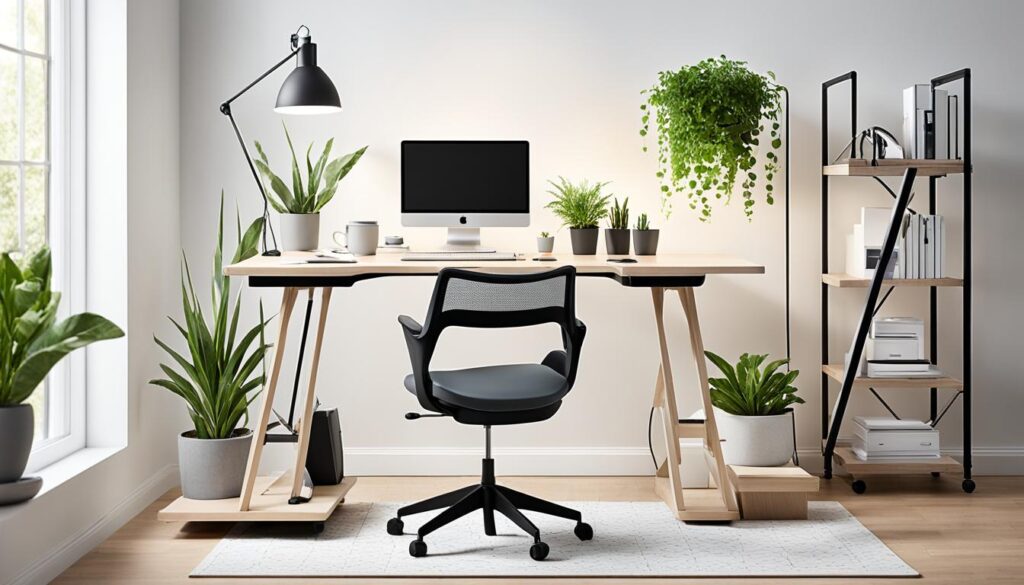 Ergonomic home office setup for career change success